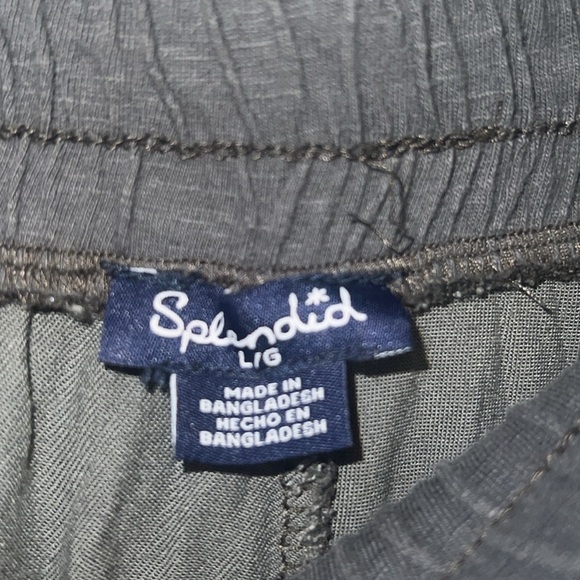 Splendid Woven Camo Green Lightweight Jogger Pants Size Large - Picture 9 of 12